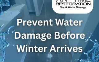 Water on the floor inside a Minnesota home illustrating why fall maintenance can help prevent water damage before winter arrives.