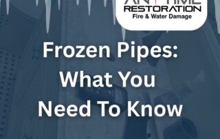 Snow-covered home in Minnesota illustrating how homeowners can prevent frozen pipes before winter to avoid costly water damage.